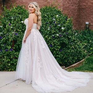 Wedding Dress White & Blush